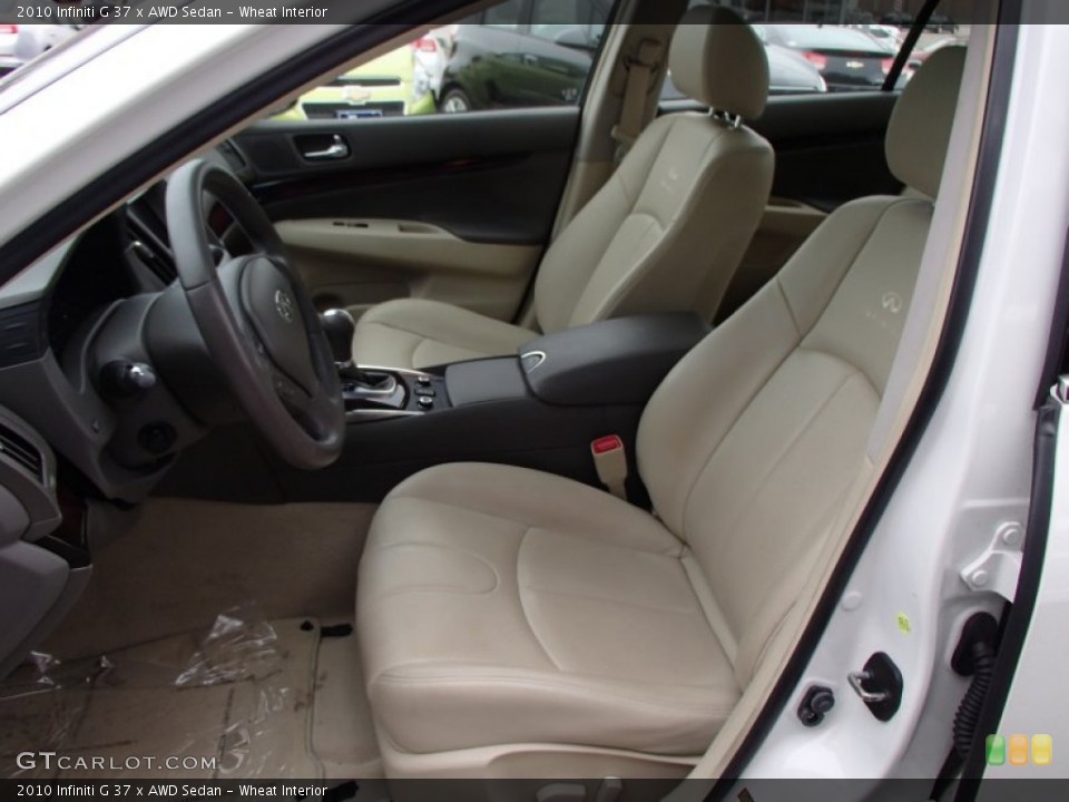 Wheat Interior Front Seat for the 2010 Infiniti G 37 x AWD Sedan #78236051