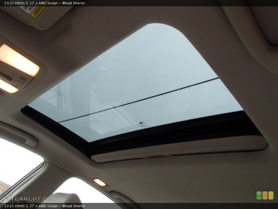 Wheat Interior Sunroof for the 2010 Infiniti G 37 x AWD Sedan #78236119
