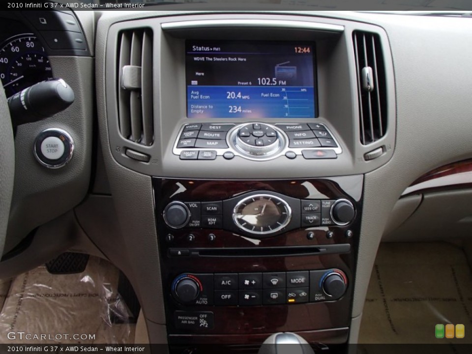 Wheat Interior Controls for the 2010 Infiniti G 37 x AWD Sedan #78236140