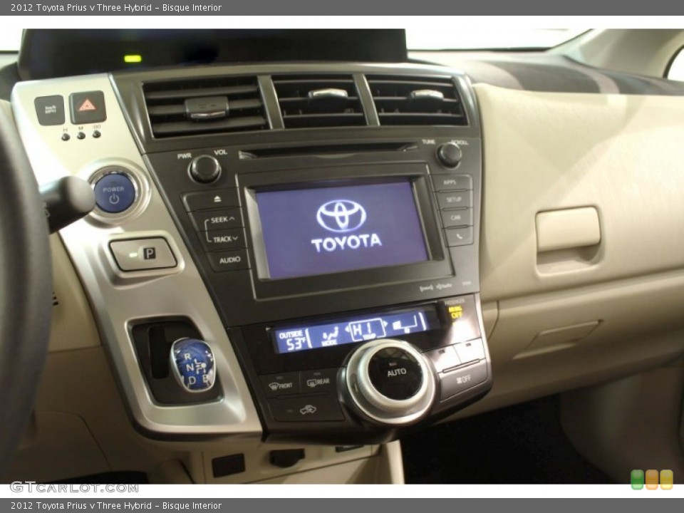 Bisque Interior Controls for the 2012 Toyota Prius v Three Hybrid #78237454