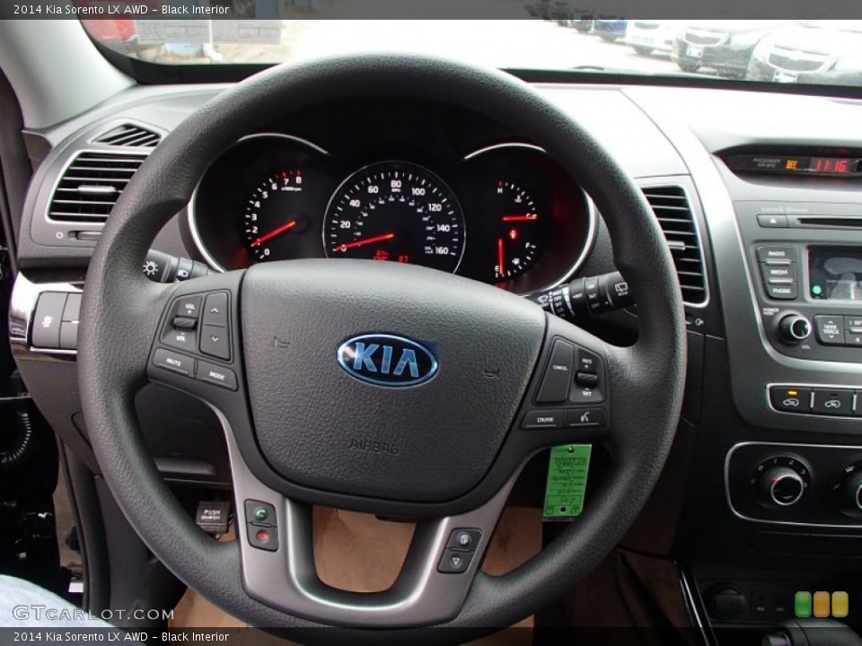 Black Interior Steering Wheel for the 2014 Kia Sorento LX AWD #78238678
