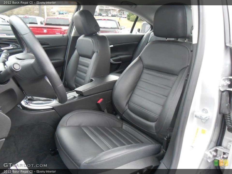 Ebony Interior Front Seat for the 2012 Buick Regal GS #78238693