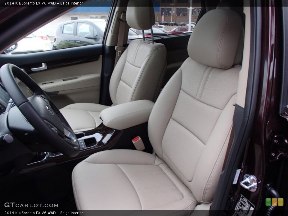 Beige Interior Front Seat for the 2014 Kia Sorento EX V6 AWD #78238930