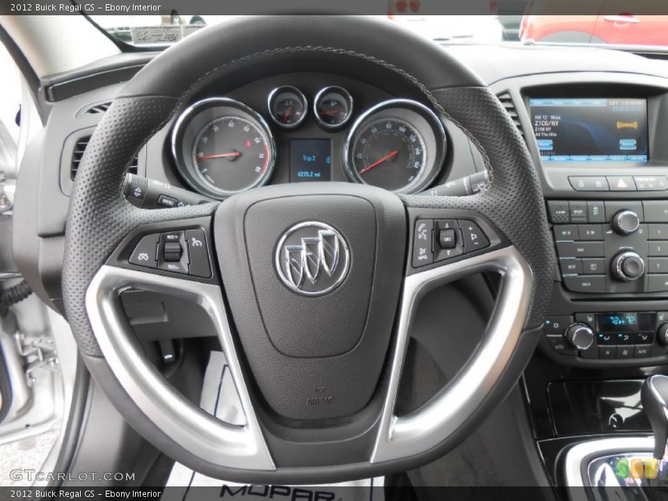 Ebony Interior Steering Wheel for the 2012 Buick Regal GS #78238969