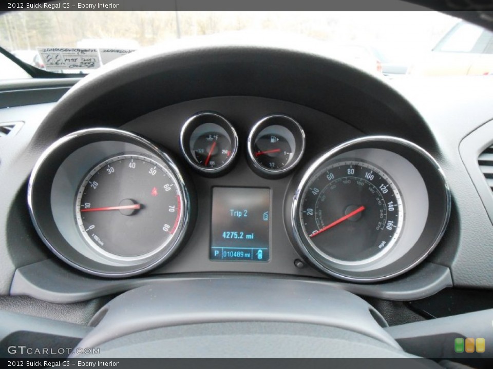 Ebony Interior Gauges for the 2012 Buick Regal GS #78238990