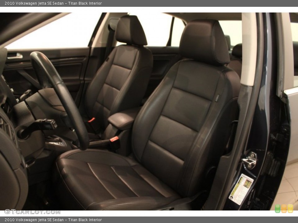Titan Black Interior Front Seat for the 2010 Volkswagen Jetta SE Sedan #78240549
