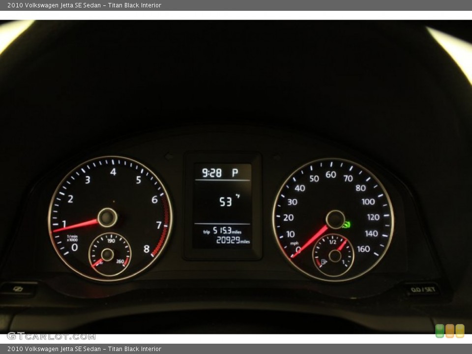 Titan Black Interior Gauges for the 2010 Volkswagen Jetta SE Sedan #78240586