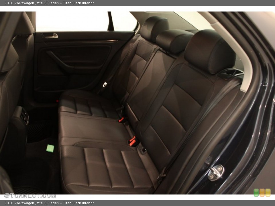 Titan Black Interior Rear Seat for the 2010 Volkswagen Jetta SE Sedan #78240826