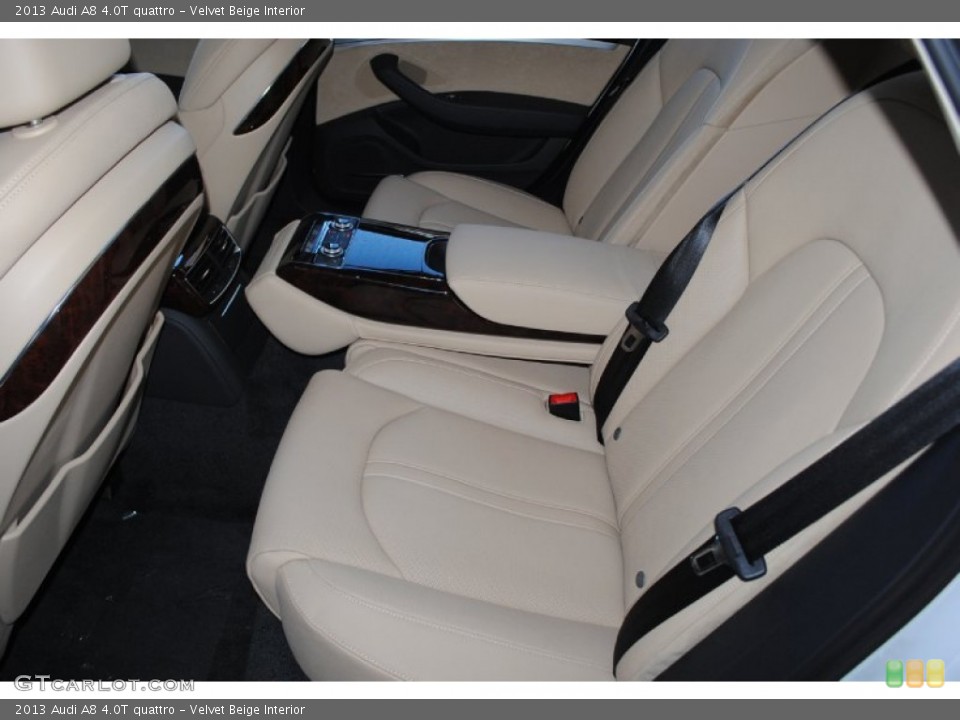 Velvet Beige Interior Rear Seat for the 2013 Audi A8 4.0T quattro #78242175