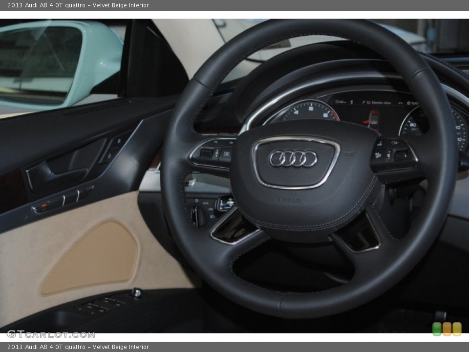 Velvet Beige Interior Steering Wheel for the 2013 Audi A8 4.0T quattro #78242302