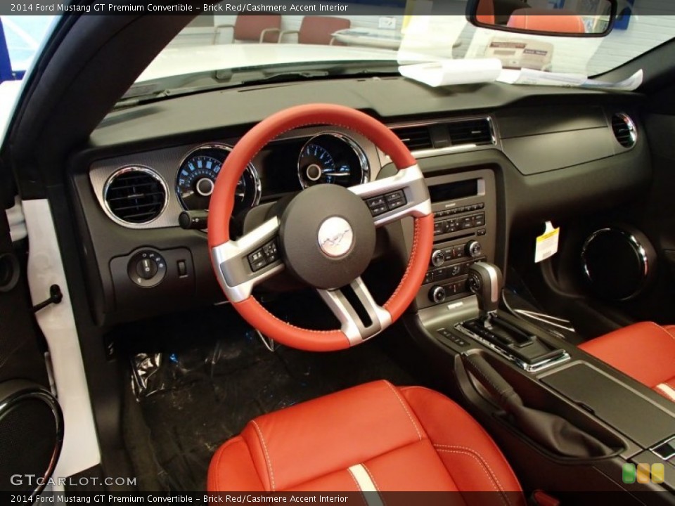 Brick Red/Cashmere Accent Interior Photo for the 2014 Ford Mustang GT Premium Convertible #78242403