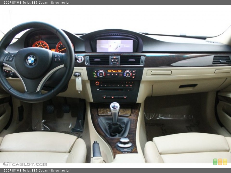 Beige Interior Dashboard for the 2007 BMW 3 Series 335i Sedan #78243260