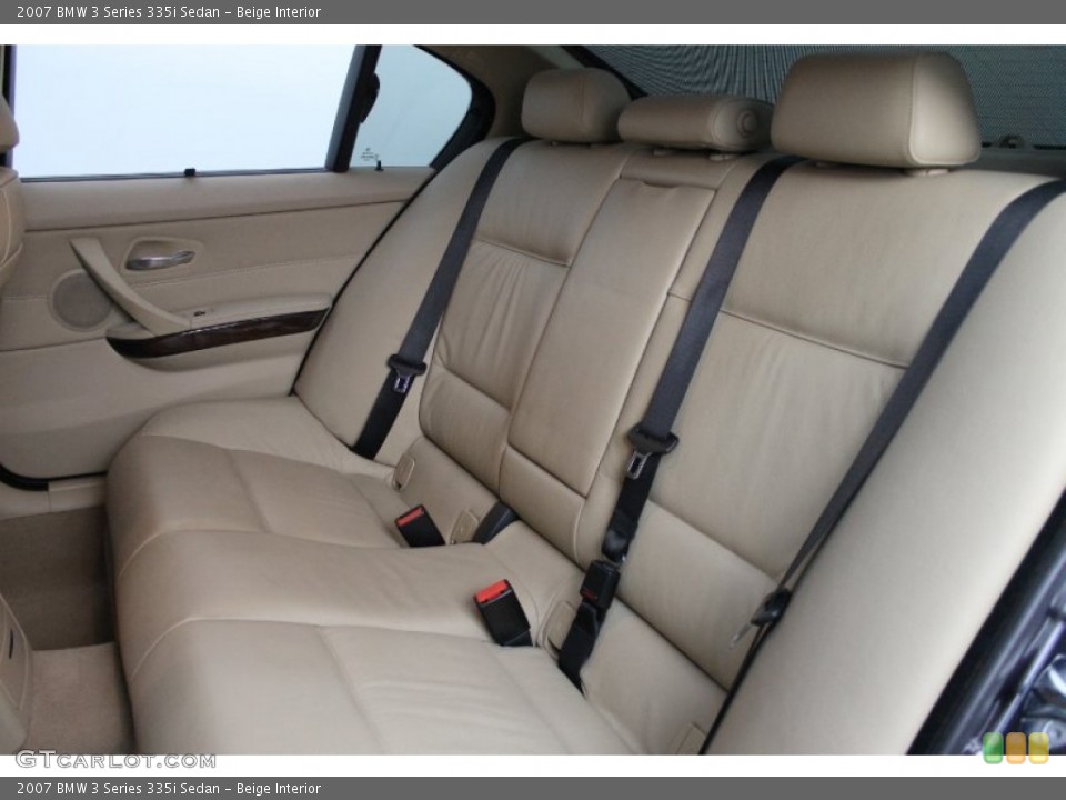 Beige Interior Rear Seat for the 2007 BMW 3 Series 335i Sedan #78243457