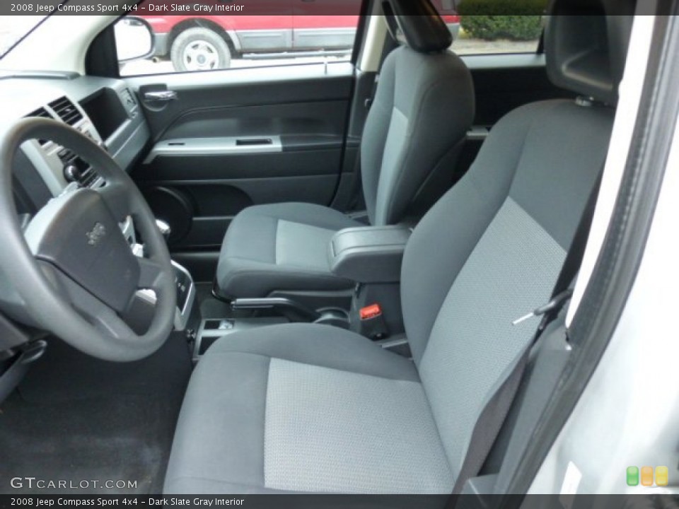 Dark Slate Gray Interior Front Seat for the 2008 Jeep Compass Sport 4x4 #78244153