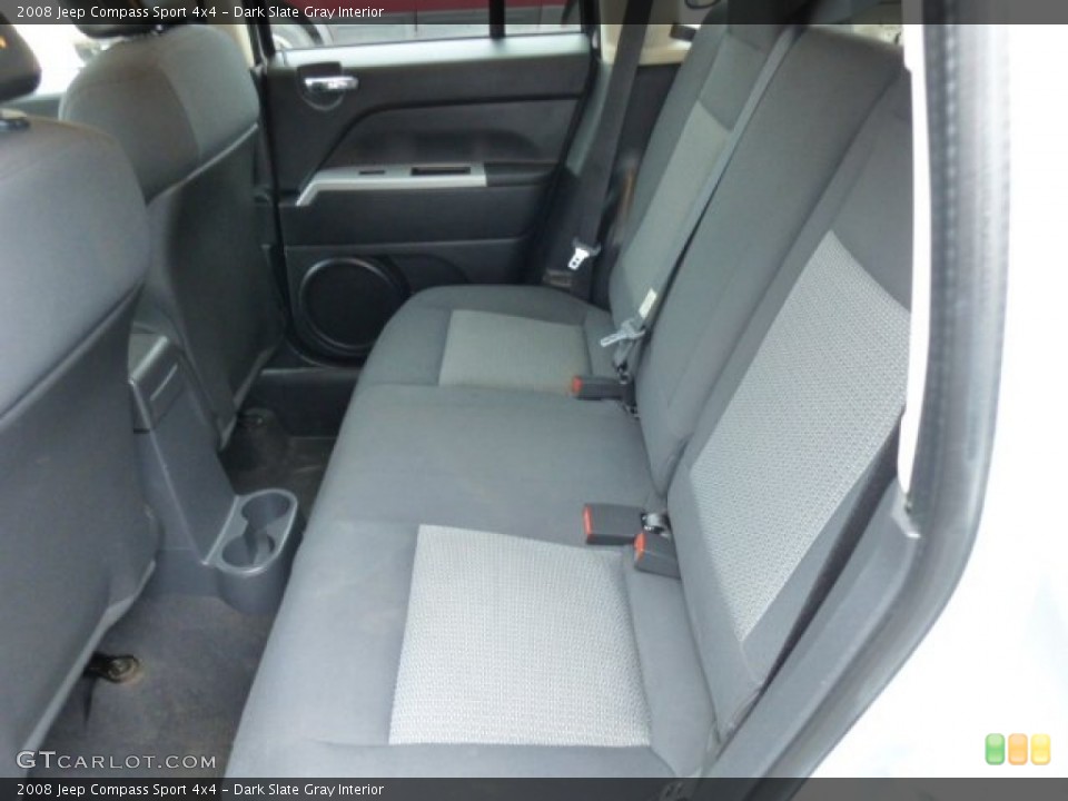 Dark Slate Gray Interior Rear Seat for the 2008 Jeep Compass Sport 4x4 #78244162
