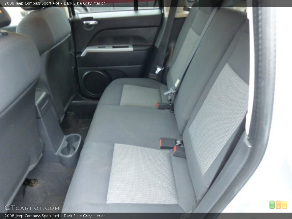 Dark Slate Gray Interior Rear Seat for the 2008 Jeep Compass Sport 4x4 #78244162