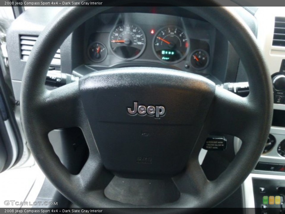 Dark Slate Gray Interior Steering Wheel for the 2008 Jeep Compass Sport 4x4 #78244273
