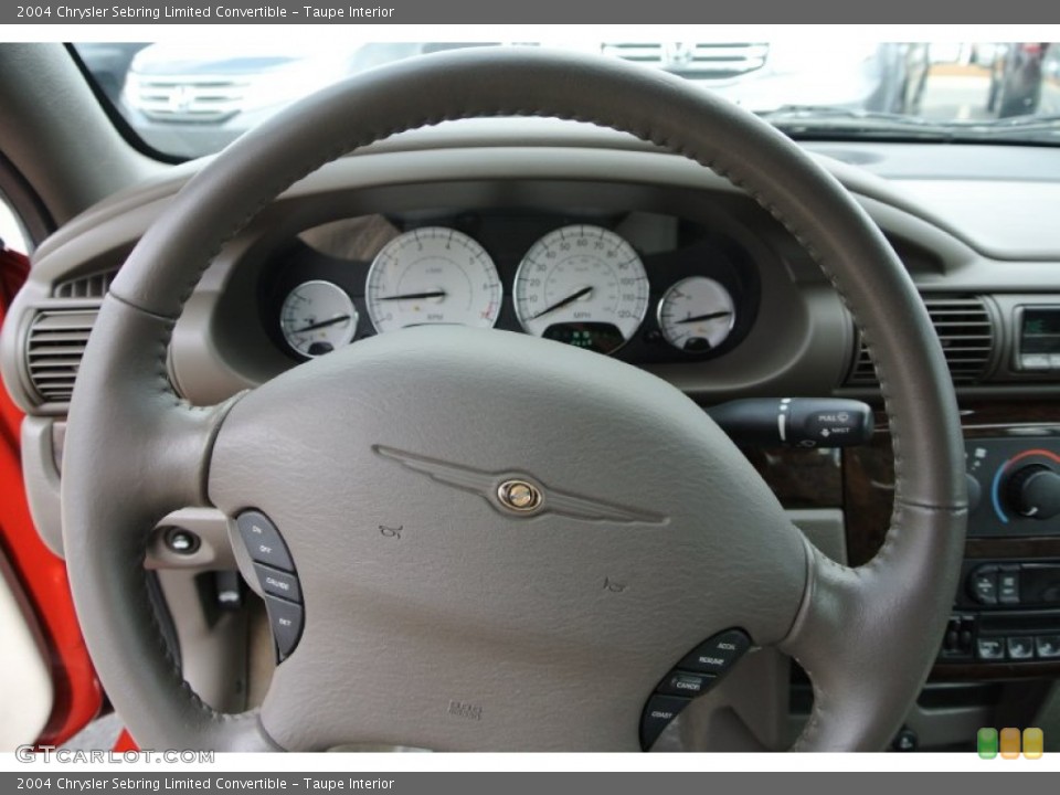 Taupe Interior Steering Wheel for the 2004 Chrysler Sebring Limited Convertible #78245020