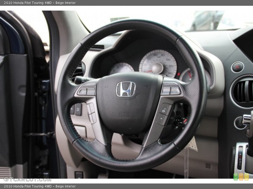 Beige Interior Steering Wheel for the 2010 Honda Pilot Touring 4WD #78246658