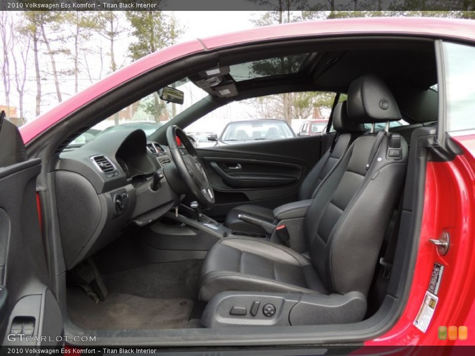 Titan Black Interior Front Seat for the 2010 Volkswagen Eos Komfort #78246821