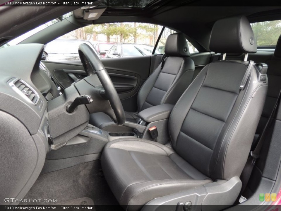 Titan Black Interior Front Seat for the 2010 Volkswagen Eos Komfort #78246849