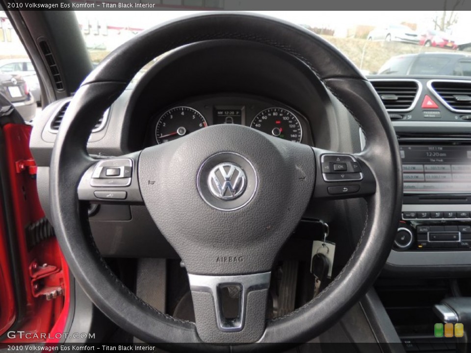 Titan Black Interior Steering Wheel for the 2010 Volkswagen Eos Komfort #78246915