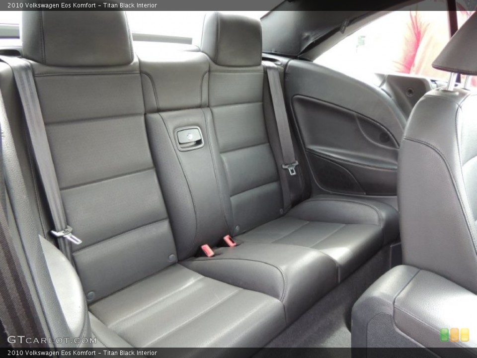 Titan Black Interior Rear Seat for the 2010 Volkswagen Eos Komfort #78247009