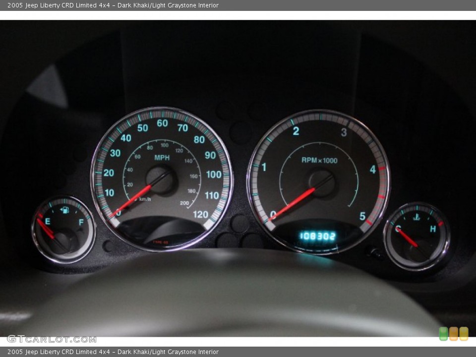 Dark Khaki/Light Graystone Interior Gauges for the 2005 Jeep Liberty CRD Limited 4x4 #78248511