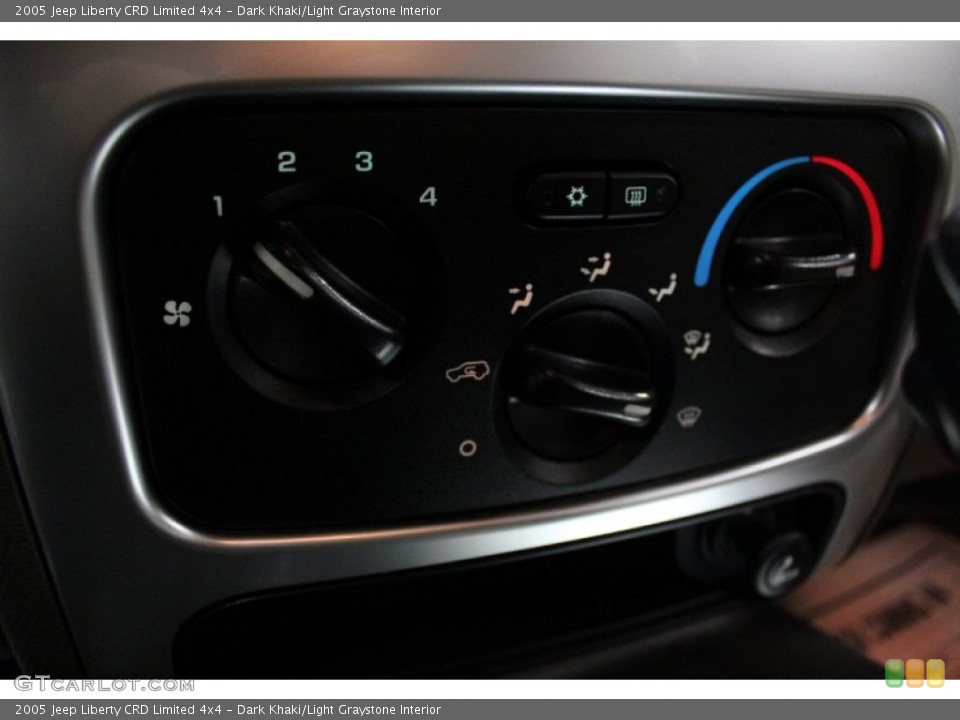 Dark Khaki/Light Graystone Interior Controls for the 2005 Jeep Liberty CRD Limited 4x4 #78248596