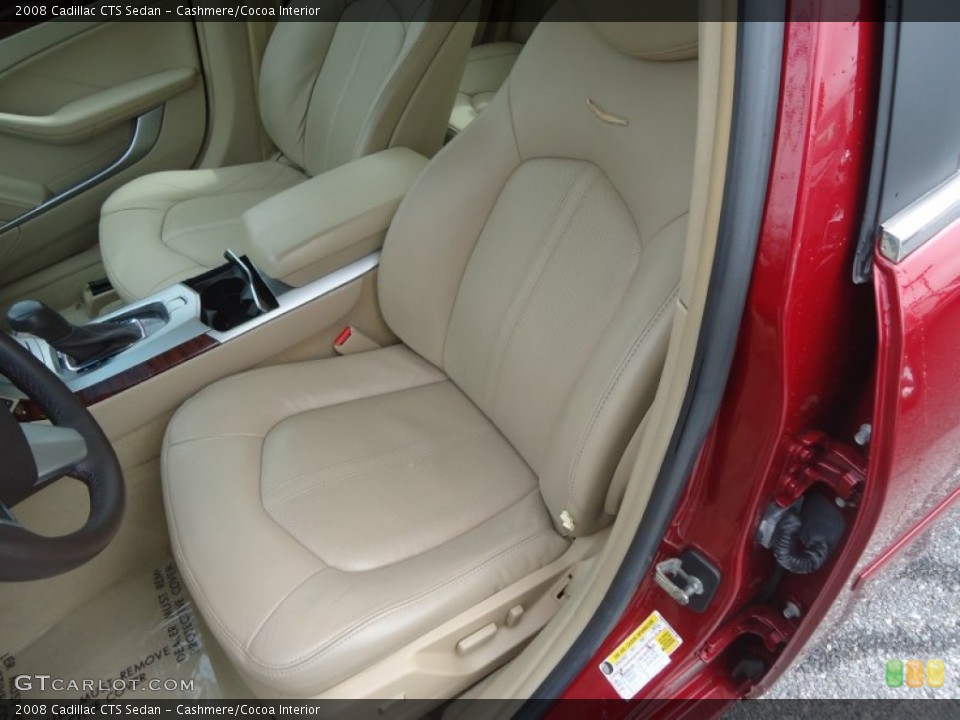 Cashmere/Cocoa Interior Front Seat for the 2008 Cadillac CTS Sedan #78249064