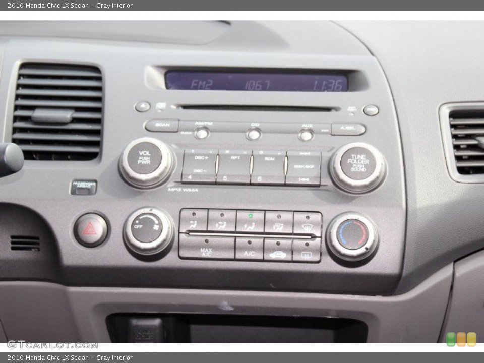 Gray Interior Controls for the 2010 Honda Civic LX Sedan #78250024