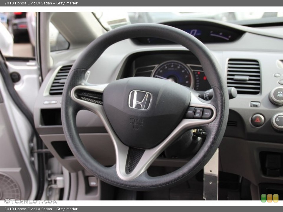Gray Interior Steering Wheel for the 2010 Honda Civic LX Sedan #78250042