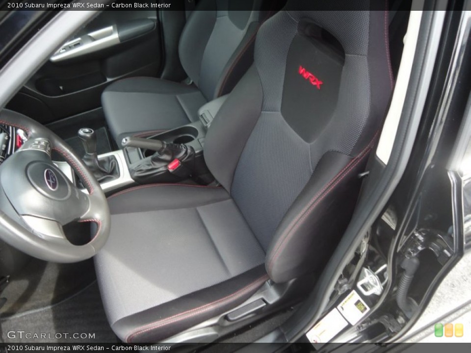 Carbon Black Interior Front Seat for the 2010 Subaru Impreza WRX Sedan #78250698