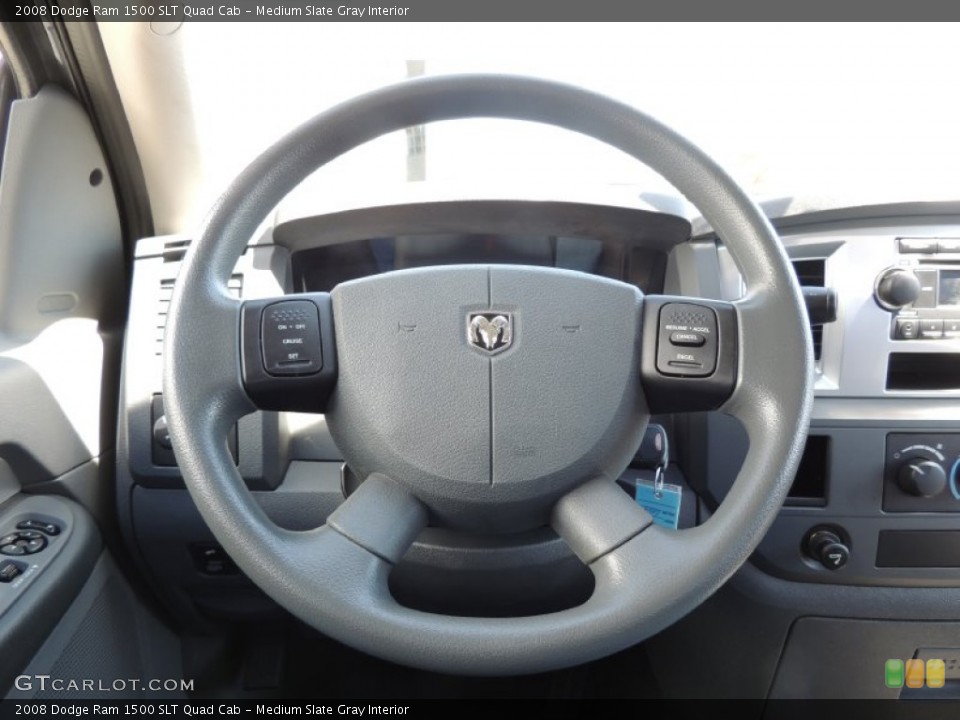 Medium Slate Gray Interior Steering Wheel for the 2008 Dodge Ram 1500 SLT Quad Cab #78251289