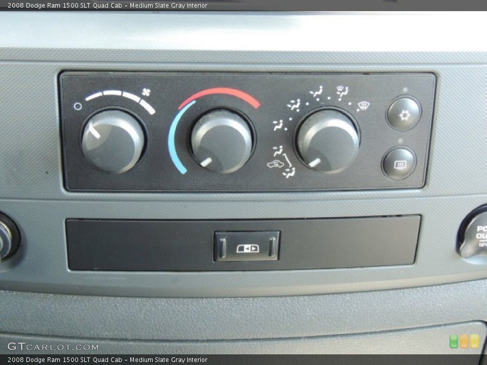 Medium Slate Gray Interior Controls for the 2008 Dodge Ram 1500 SLT Quad Cab #78251398