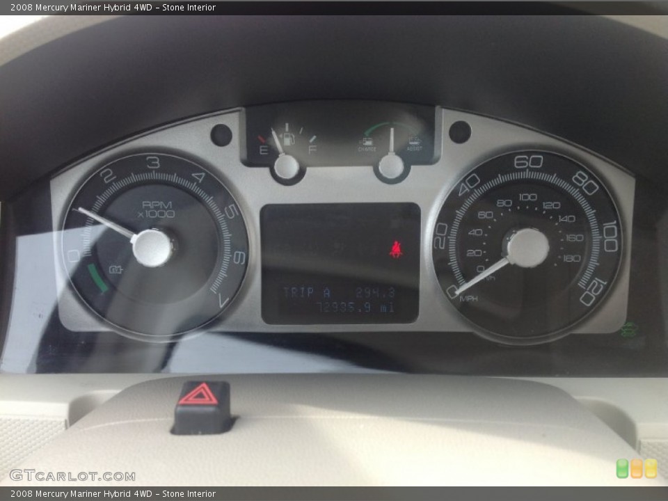 Stone Interior Gauges for the 2008 Mercury Mariner Hybrid 4WD #78253831