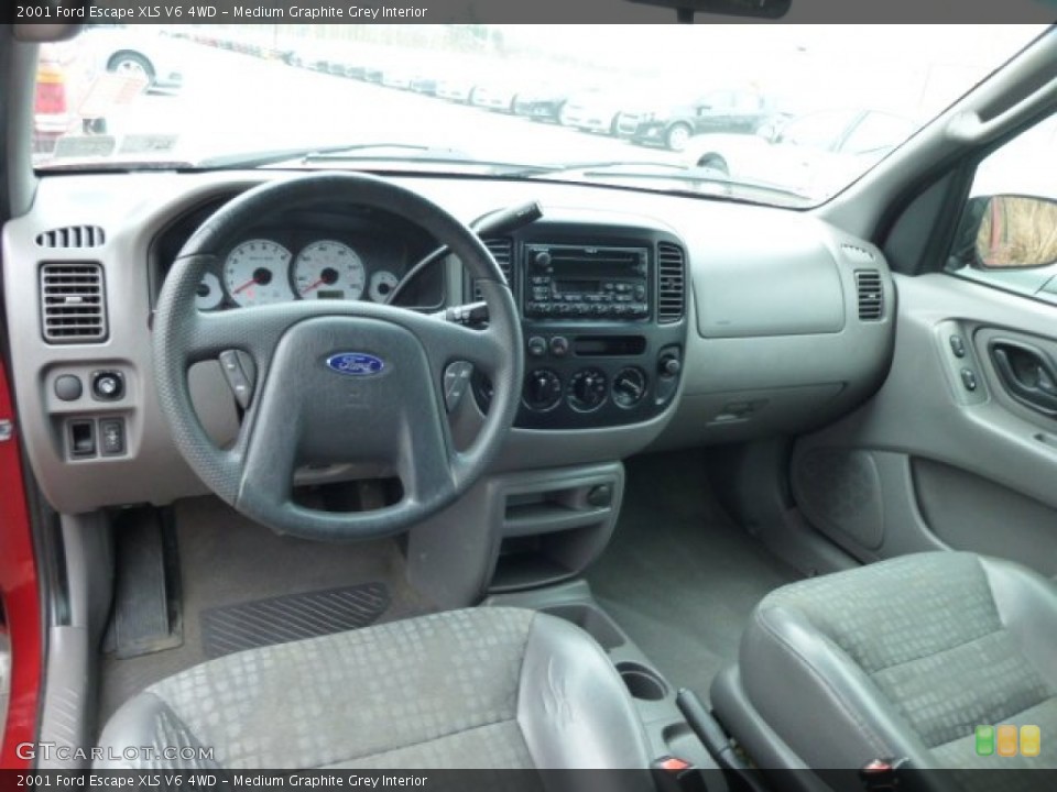 Medium Graphite Grey Interior Prime Interior for the 2001 Ford Escape XLS V6 4WD #78254373