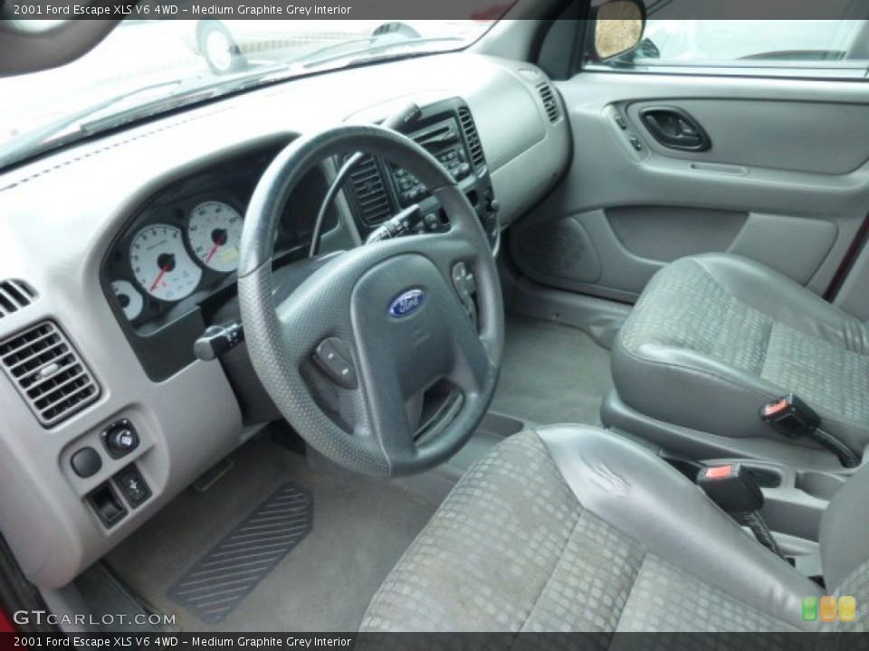 Medium Graphite Grey Interior Prime Interior for the 2001 Ford Escape XLS V6 4WD #78254408