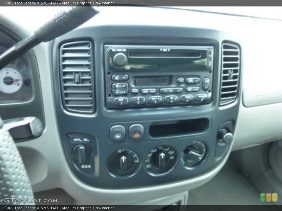 Medium Graphite Grey Interior Controls for the 2001 Ford Escape XLS V6 4WD #78254422