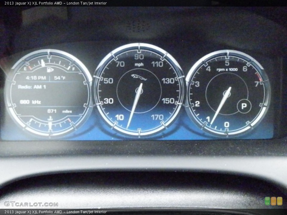 London Tan/Jet Interior Gauges for the 2013 Jaguar XJ XJL Portfolio AWD #78254476