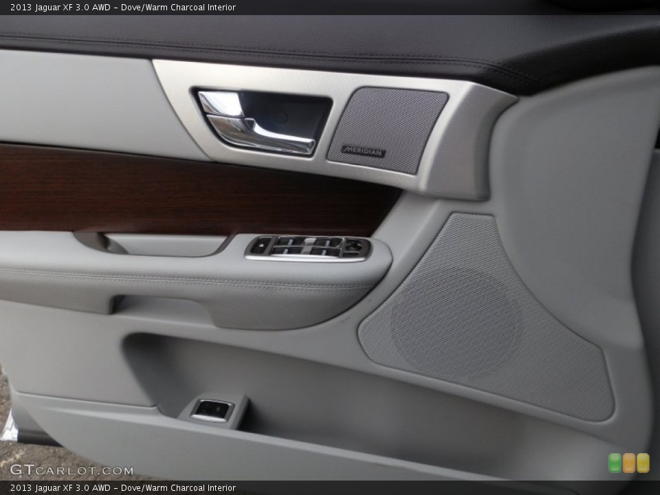 Dove/Warm Charcoal Interior Door Panel for the 2013 Jaguar XF 3.0 AWD #78254653
