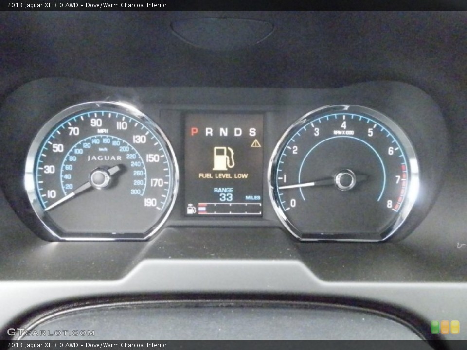 Dove/Warm Charcoal Interior Gauges for the 2013 Jaguar XF 3.0 AWD #78254770
