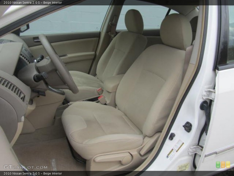 Beige Interior Front Seat for the 2010 Nissan Sentra 2.0 S #78254980
