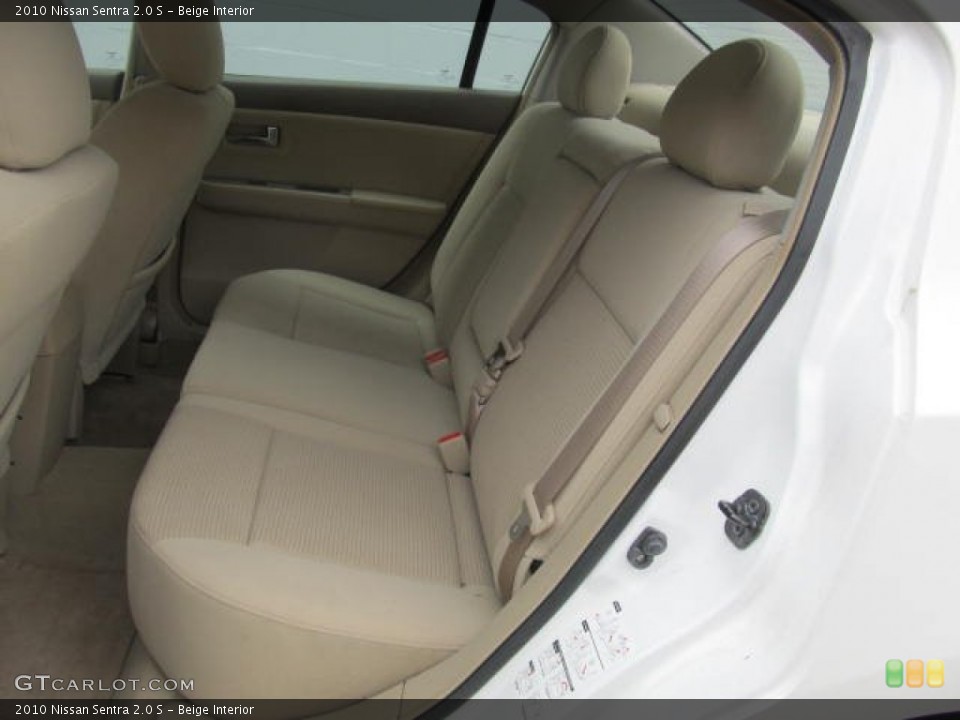 Beige Interior Rear Seat for the 2010 Nissan Sentra 2.0 S #78254992