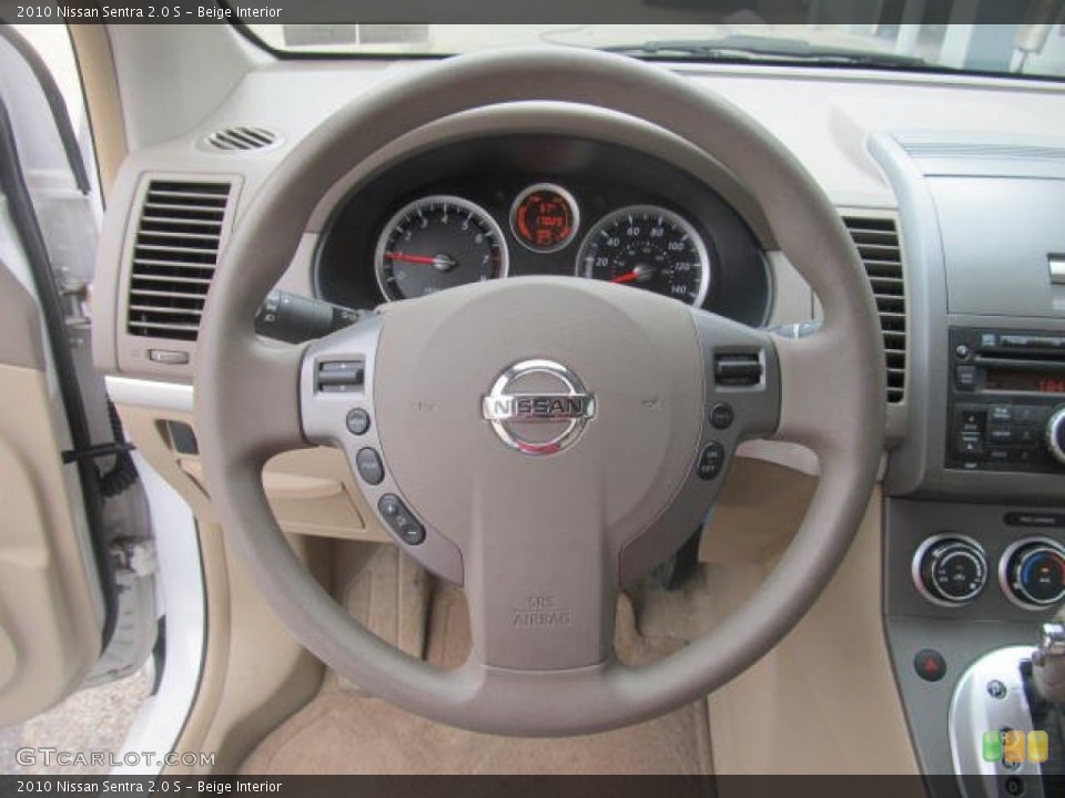 Beige Interior Steering Wheel for the 2010 Nissan Sentra 2.0 S #78255008