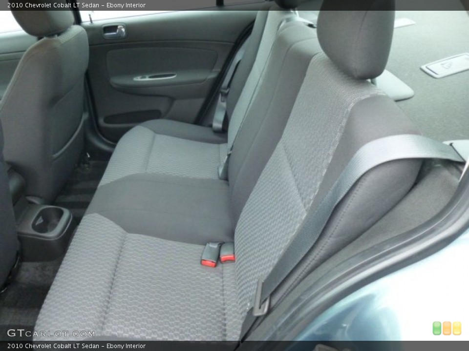 Ebony Interior Rear Seat for the 2010 Chevrolet Cobalt LT Sedan #78255205