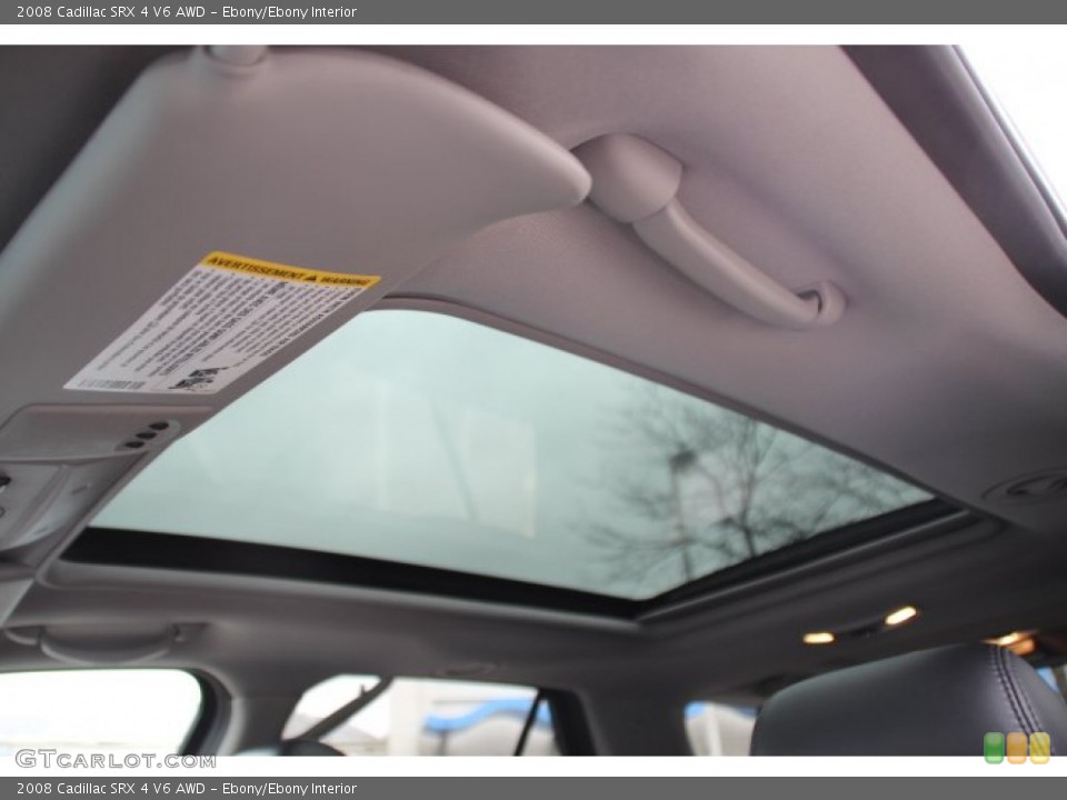 Ebony/Ebony Interior Sunroof for the 2008 Cadillac SRX 4 V6 AWD #78255250