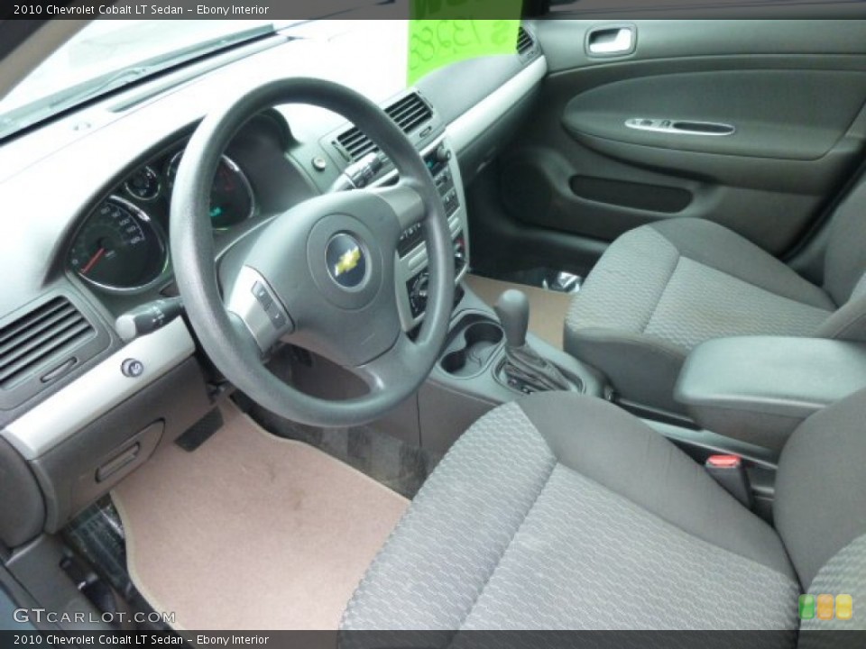 Ebony Interior Prime Interior for the 2010 Chevrolet Cobalt LT Sedan #78255268