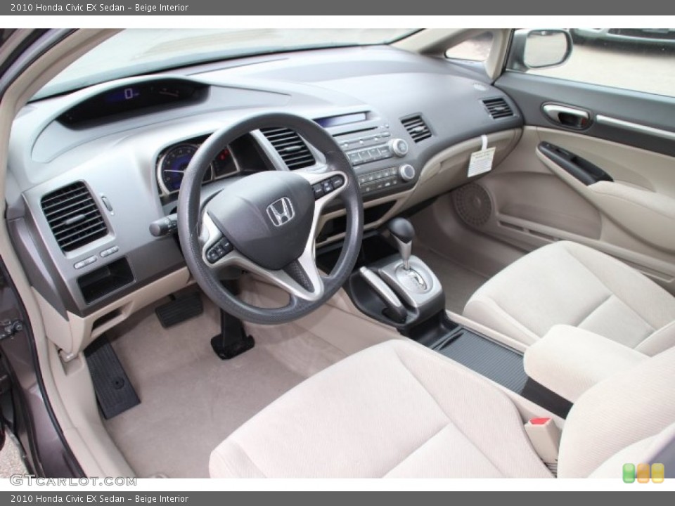 Beige Interior Prime Interior for the 2010 Honda Civic EX Sedan #78256231