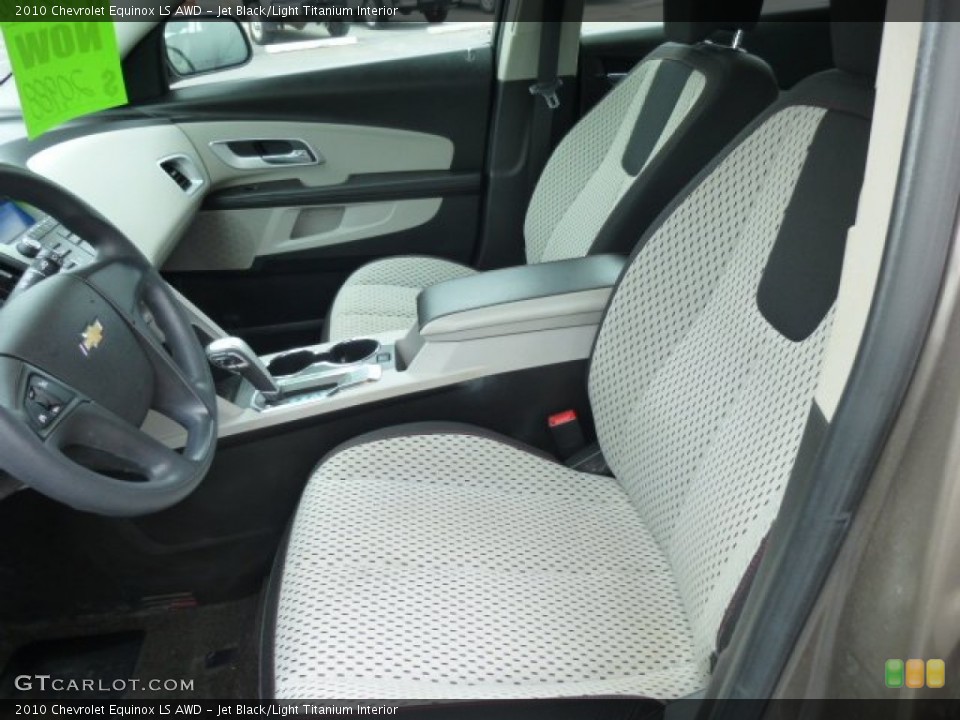 Jet Black/Light Titanium Interior Front Seat for the 2010 Chevrolet Equinox LS AWD #78256301
